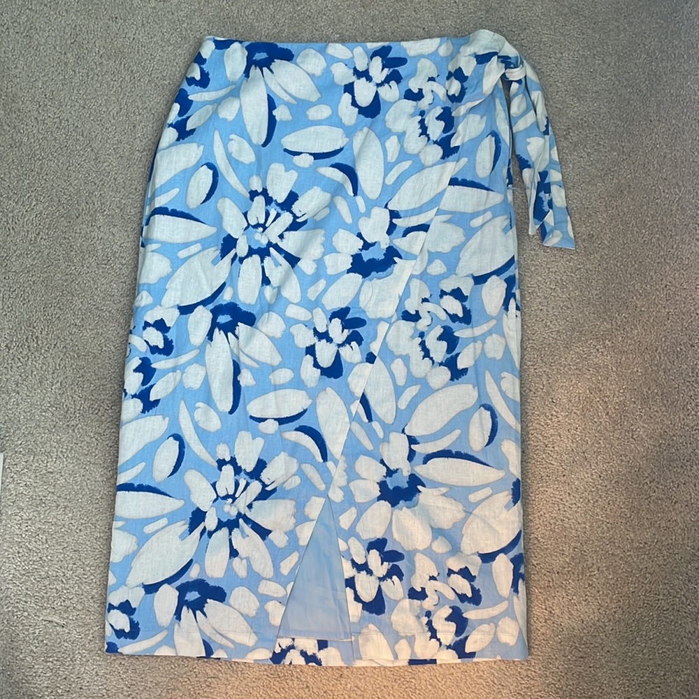 Loft floral midi / maxi wrap skirt